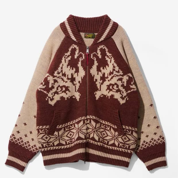 오가프 울프 코위찬 니트집업2사이즈