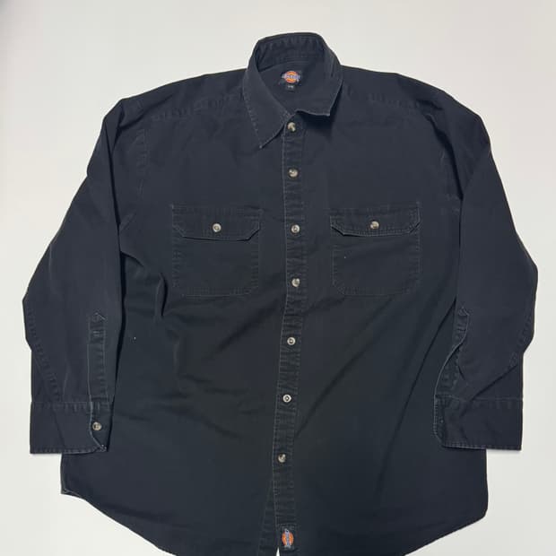 디키즈 Dickies 빅사이즈 투 포켓 워크셔츠 XL ~ 2XL 블랙