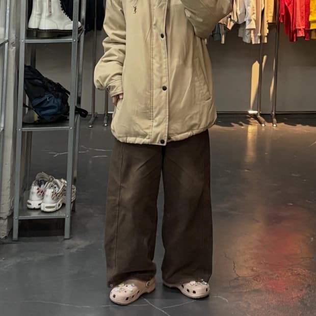 입생로랑 베이지 푸퍼 패딩 A2993