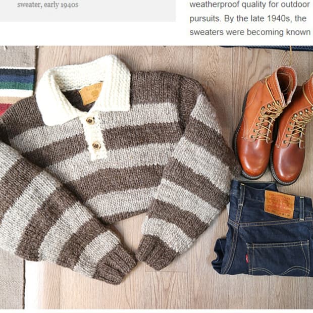 
캐나다 핸드메이드 양모100% 인디언 코위찬 럭비 스웨터 