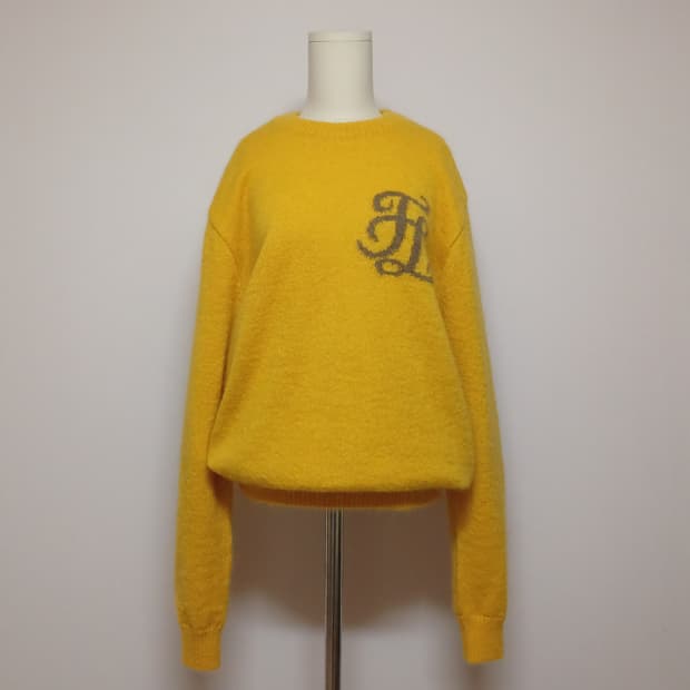 페라이어 FairLiar 방풍 골프웨어 옐로우 니트 L