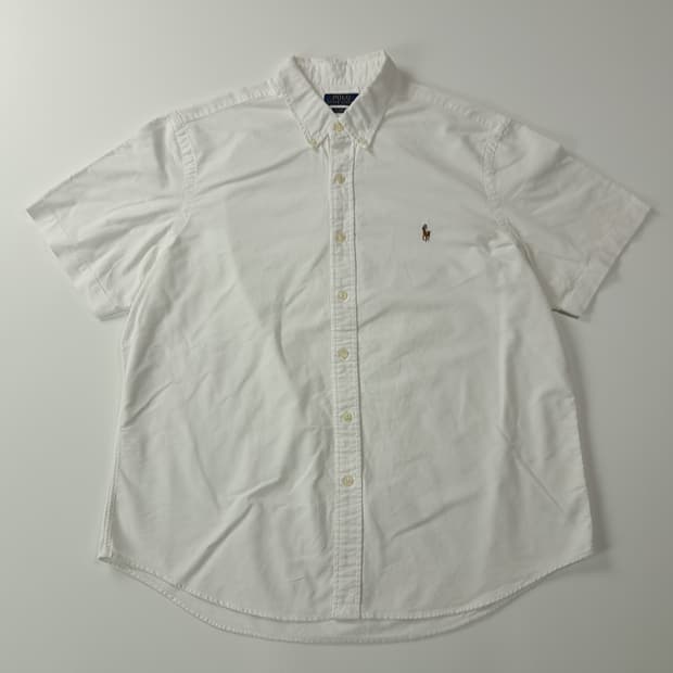 CK754 XL 폴로 QR 멀티포니 화이트 반팔 셔츠 남방