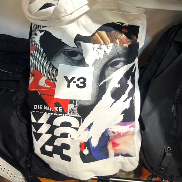Y-3 그래픽 로고 프린팅 토트백