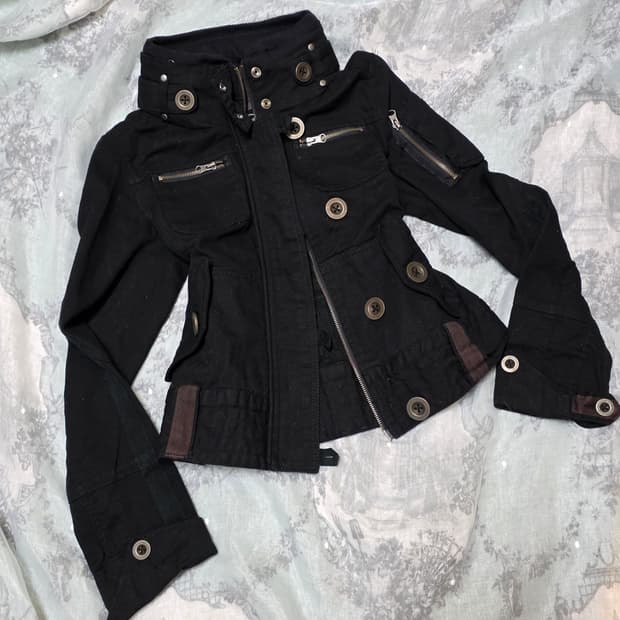 펑크 락시크 후드 버클 투웨이 자켓 집업 y2k 오네갸루 d.i.a