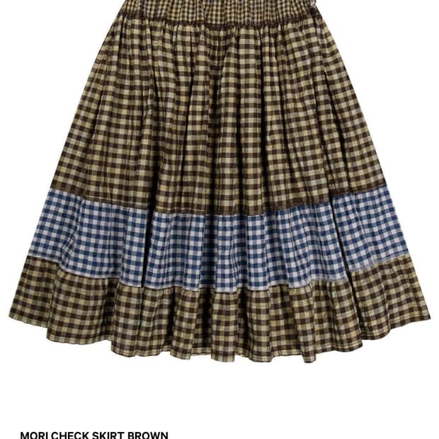 (구해요) 코이세이오 모리 체크 스커트 브라운