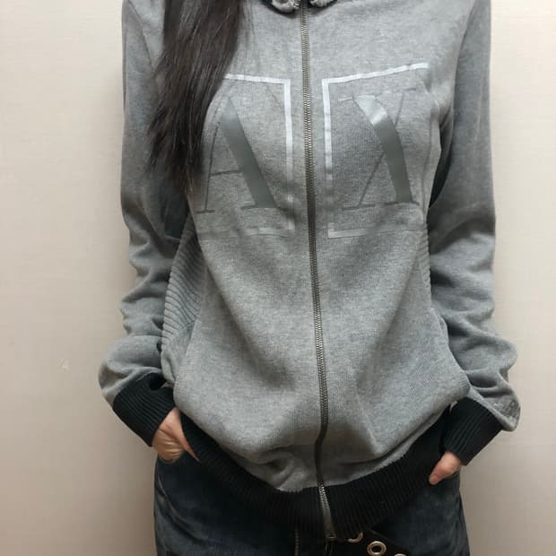 빈티지 아르마니 익스체인지 로고 집업