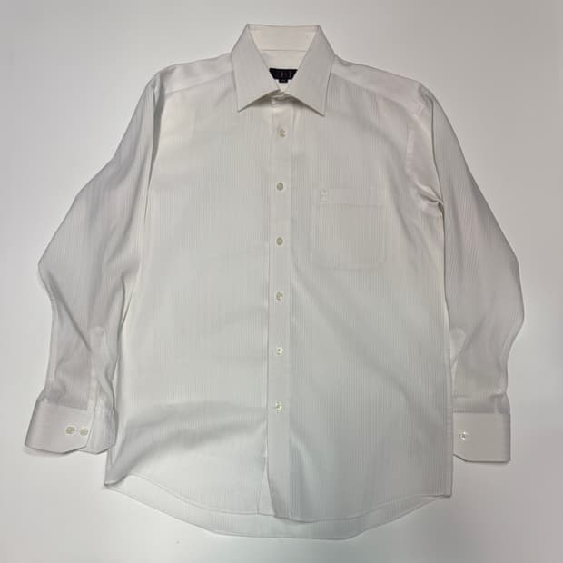 닥스 화이트 스트라이프 긴팔 정장 셔츠 L