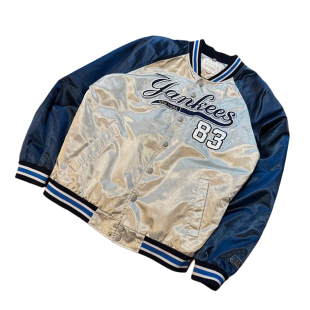 MLB (2006) 뉴욕 양키스 새틴 바시티 자켓 (L-XL)