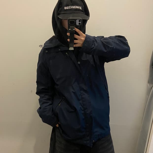 노스페이스 네이비 바람막이