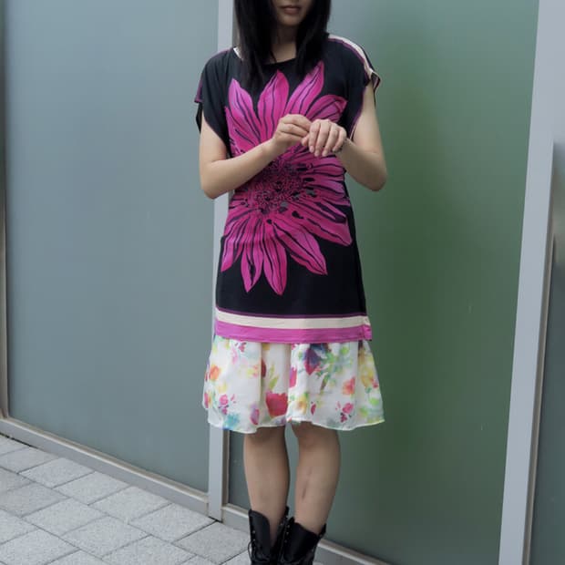 빈티지 플로럴 스커트