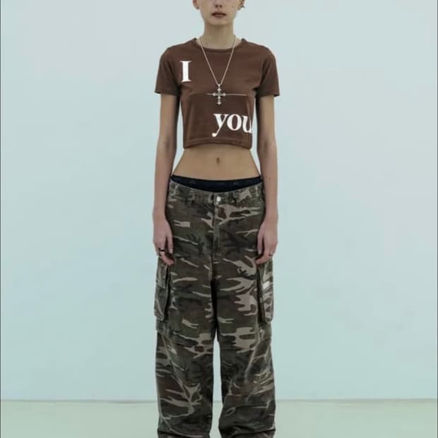 구)LEEY YEEL CAMO POCKET CARGO PANTS