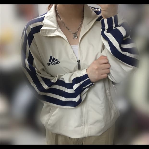 빈티지 아디다스 올드스쿨 크림 네이비 바막 셋업 / 스포티