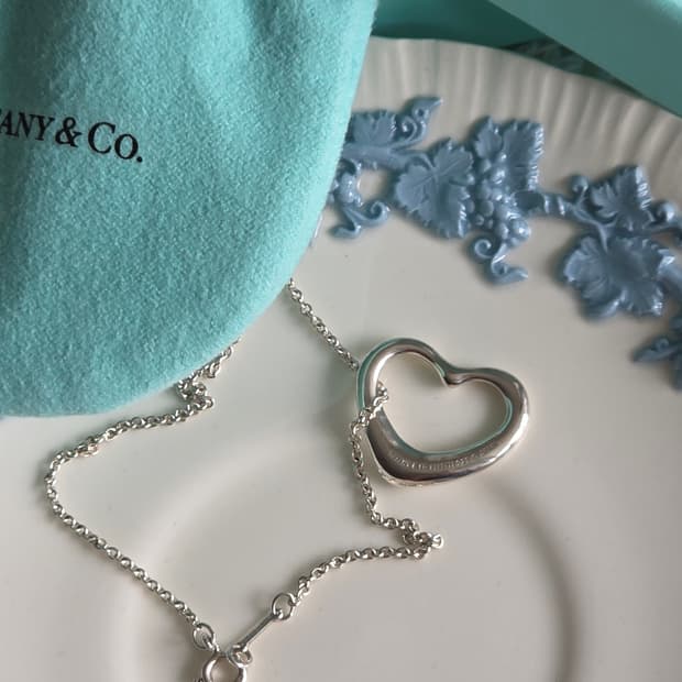티파니앤코 엘사퍼레티 오픈하트 22mm 실버925 목걸이