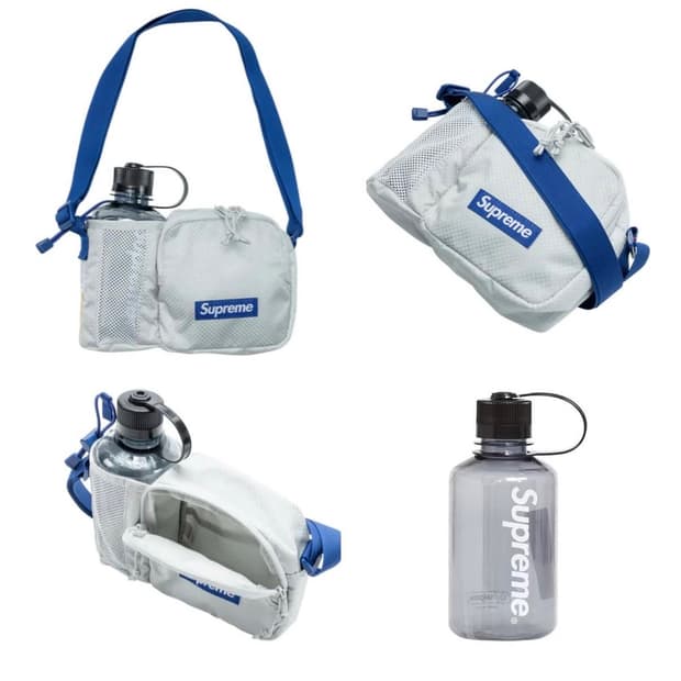 슈프림 22ss 보틀 크로스백 실버