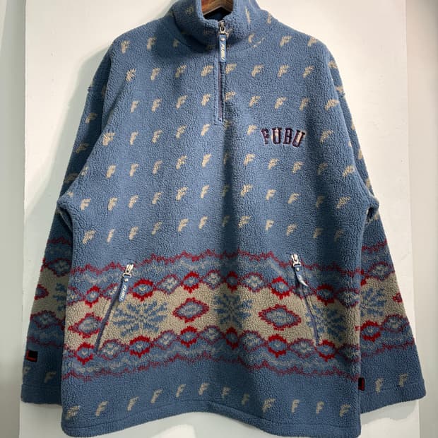 FUBU 후부 노르딕 패턴 플리스 후리스 105