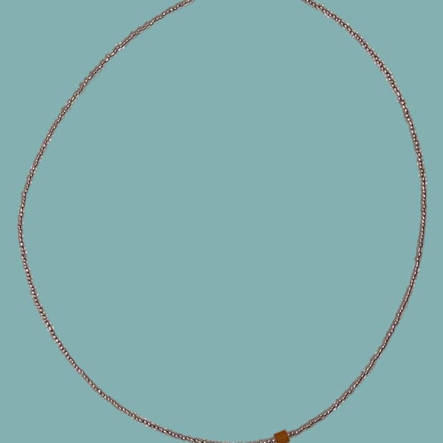 Orange glass necklace