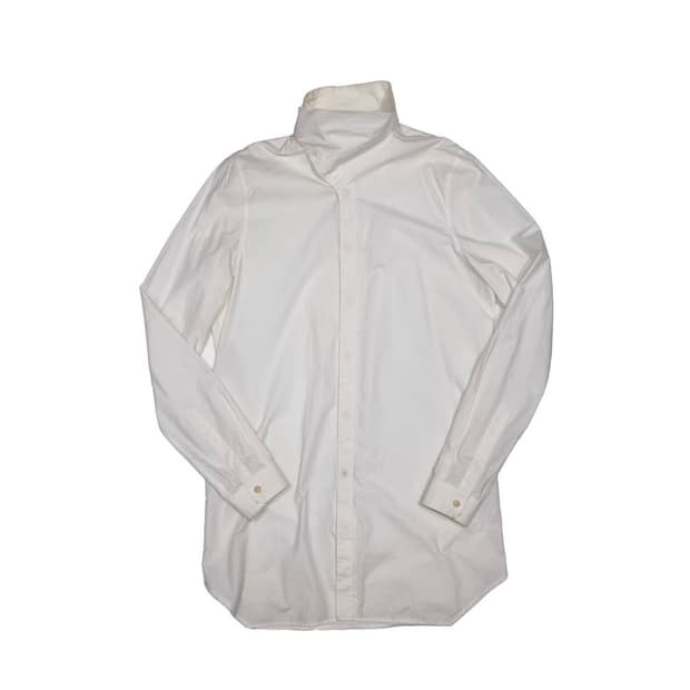 릭오웬스 15ss FAUN 하이넥 셔츠 화이트