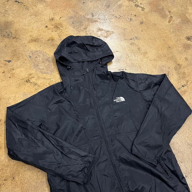 [정품/95,m] 노스페이스 블랙 바람막이 후드 자켓 b8
