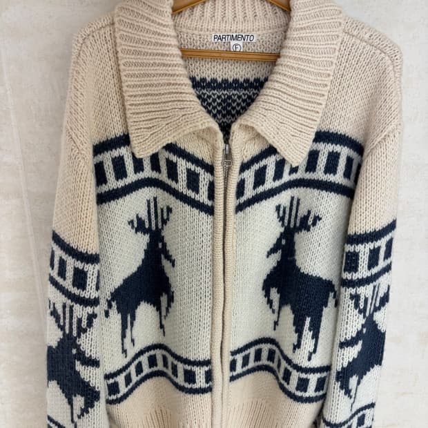 파르티멘토 코위찬 니트 집업 가디건