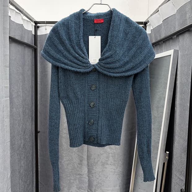 휴고 보스 숄칼라 리브드 가디건