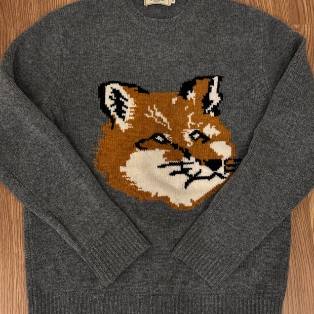 메종키츠네 니트 그레이 xs