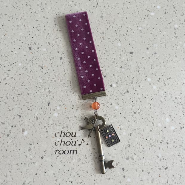 리본 펜던트 책갈피 ⊰fantasy key⊱ bookmark