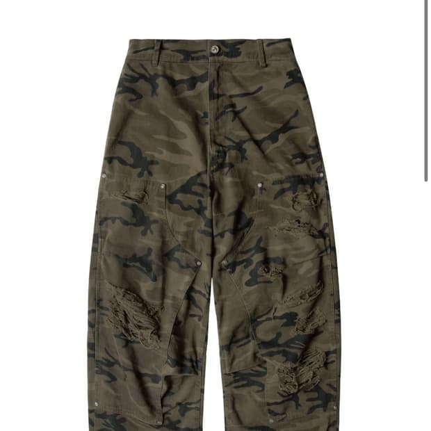 ETCE DESTROYED CAMO BAGGY PANTS II 