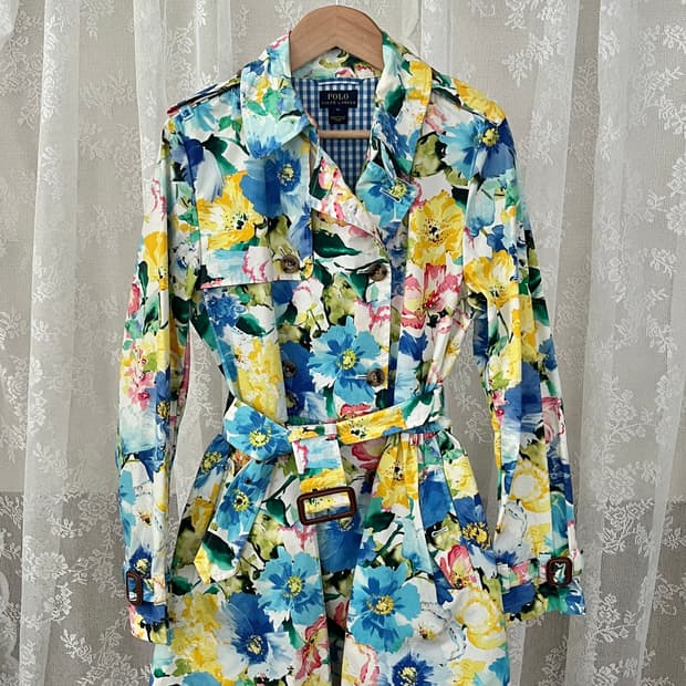 16) 폴로 랄프로렌 키즈 플로럴 트렌치코트