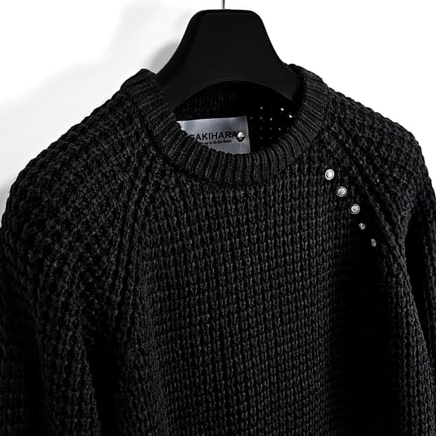 가키하라 Shapiro roble damaged raglan knit 