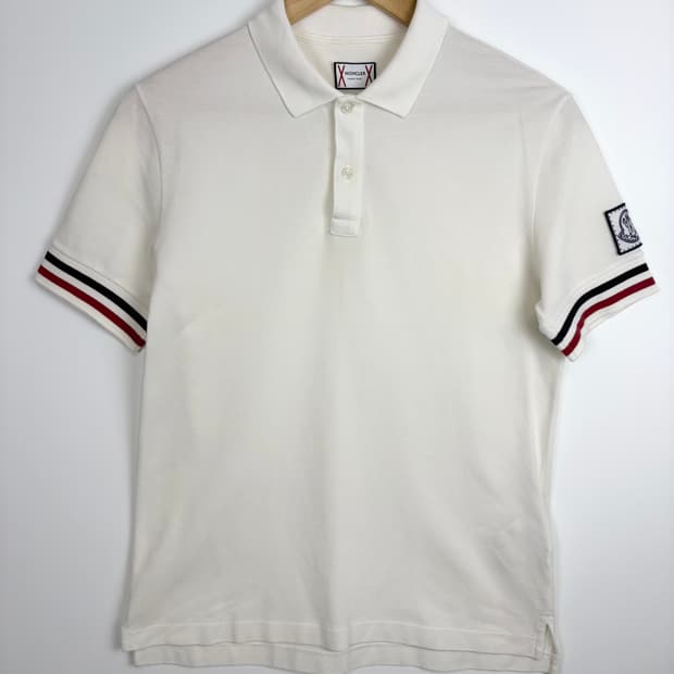 몽클레어 감마블루 화이트 폴로 셔츠