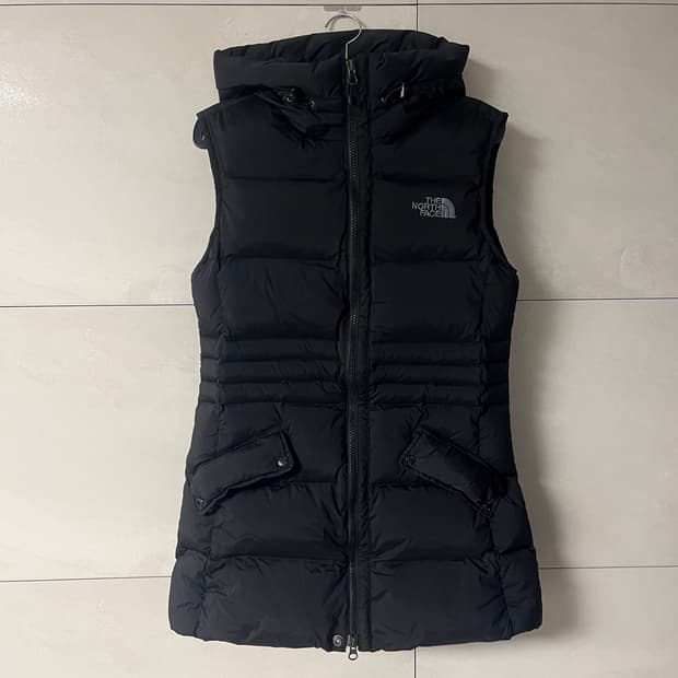 노스페이스 롱 패딩 조끼 블랙 [L]