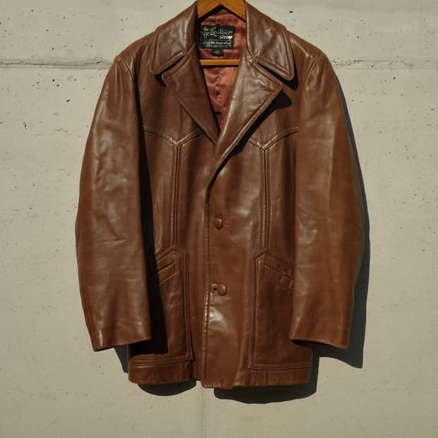 70s Sears Leather Shop 웨스턴 클래식 레더 자켓
