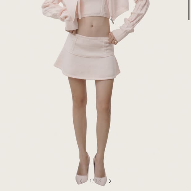 (일괄) chou chou cable skirt+hooded zip-up