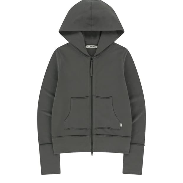 코이세이오 스티치 후드집업 챠콜