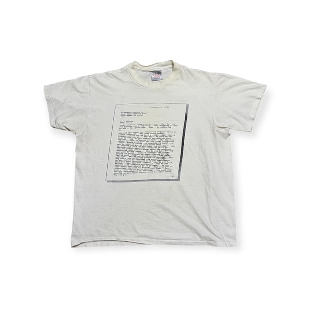 90‘s Bush Clinton Letter Print T-shirt L