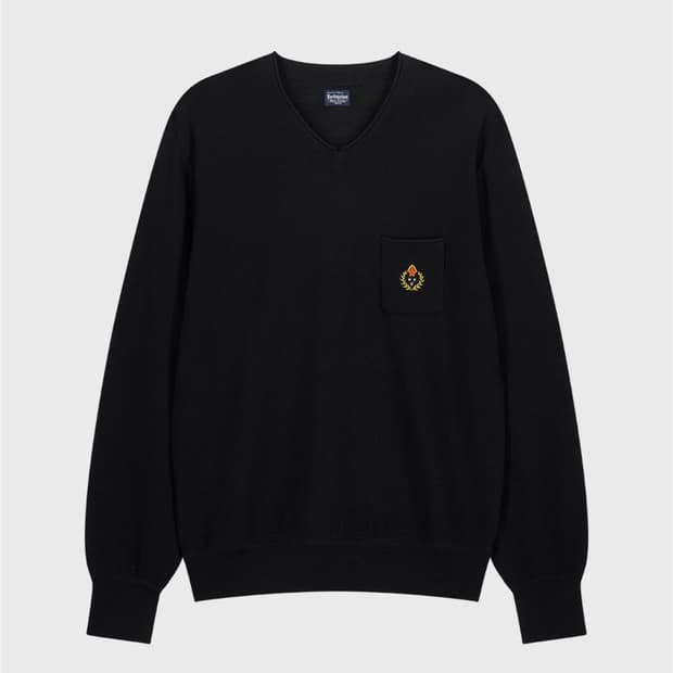 헤리티지플로스 브이넥 블랙s