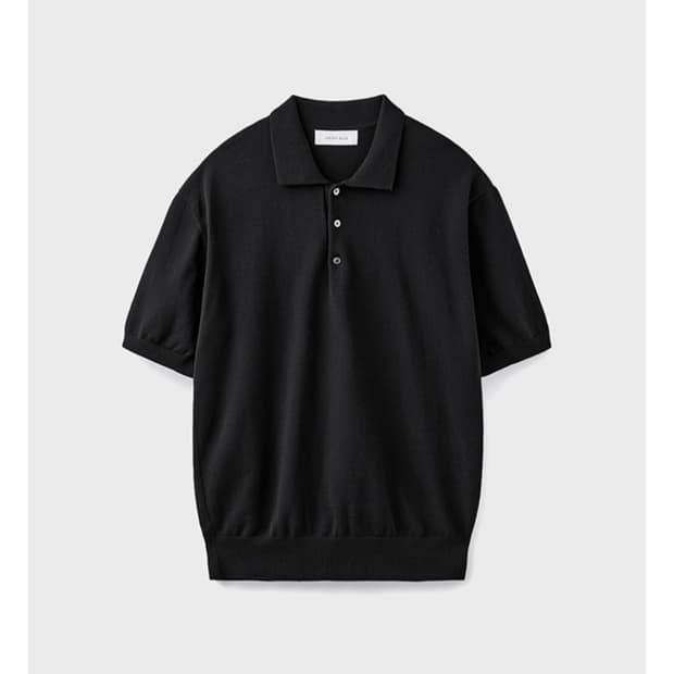 유니온블루 폴로 반팔 니트 블랙 l사이즈