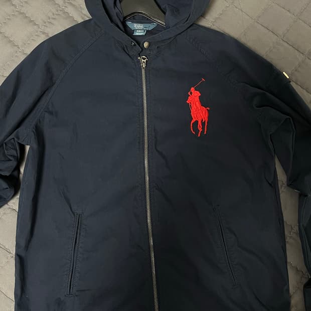 폴로 랄프로렌 빅포니 면 후드집업 키즈 xl