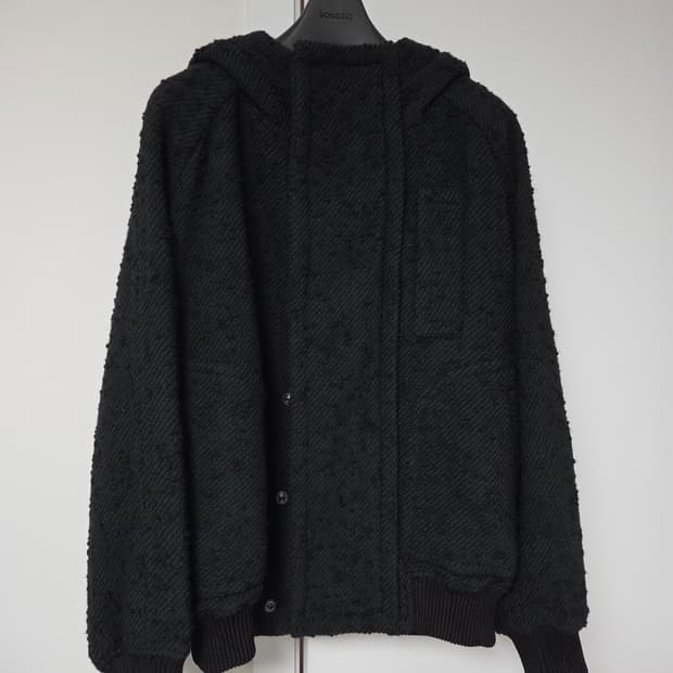 [새상품] 송지오옴므 컬렉션 텍스쳐 후드 숏 봄버자켓 46