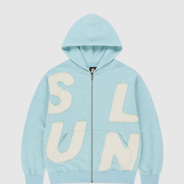 썬러브 후드Capital Zip Up Hoodie Heather Blue