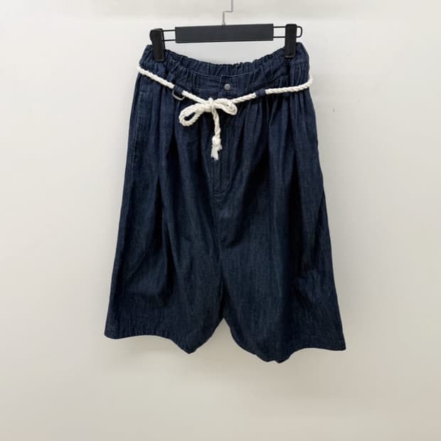 지에다 로프 버뮤다 데님 팬츠