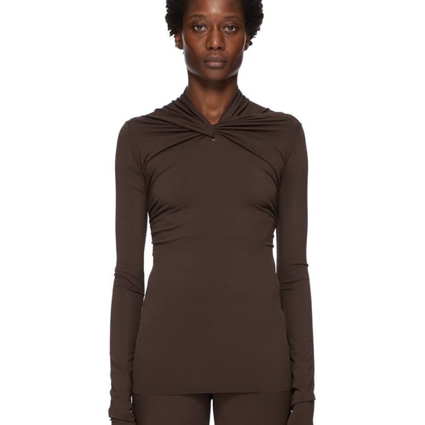 [40,44]릭오웬스 CONCORDIANS 드레이프 탑/브라운