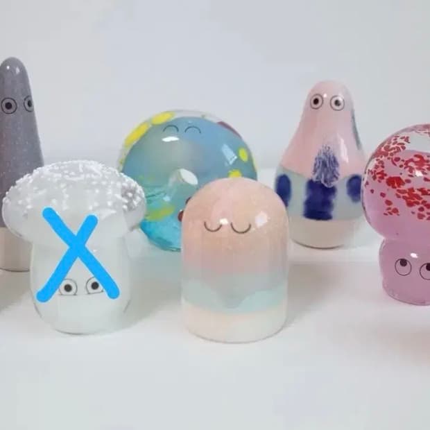 아르호이(Arhoj) 고스트 & 크리스탈 블롭 소품 일괄