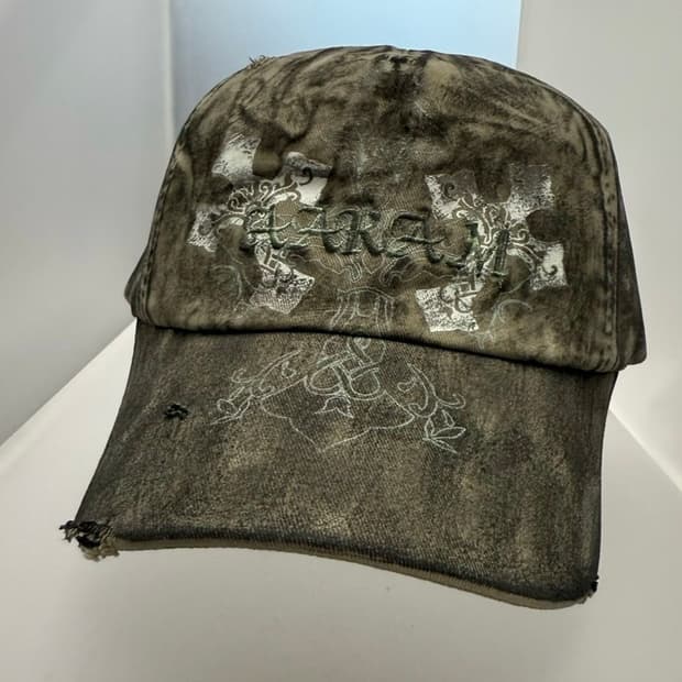 아캄 모자 CROS2 Washed Damage Ball Cap