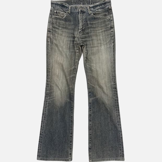 vintage uniqlo fade flare jean