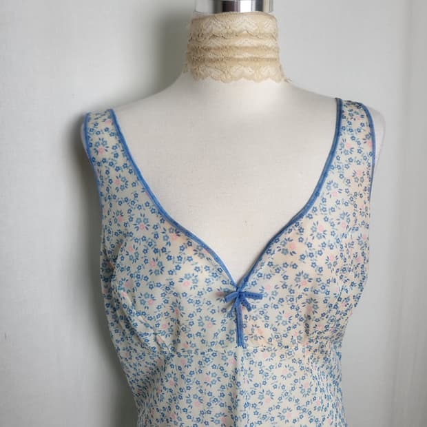 빈티지 플로럴 슬립 원피스