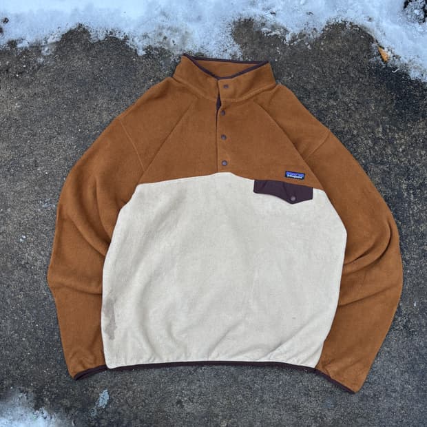 빈티지 파타고니아 라이트브라운 플리스