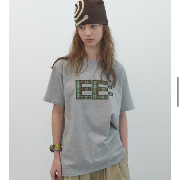 엔조블루스 픽셀 로고 박시 티셔츠