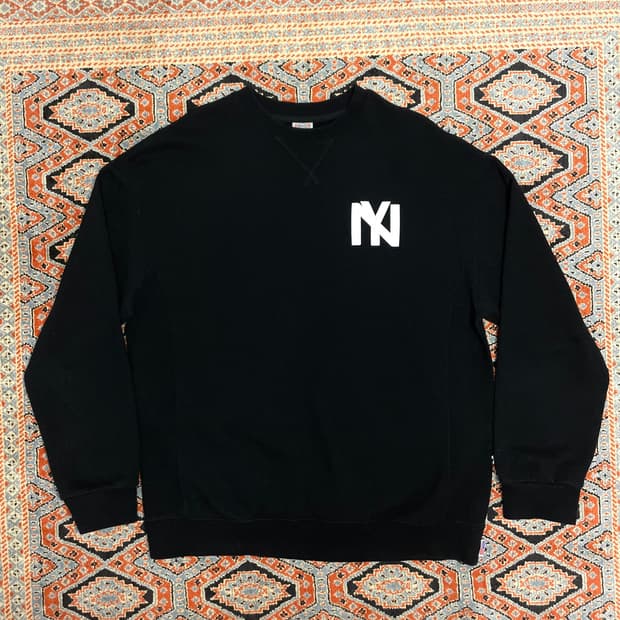 이벳필드 뉴욕 자수 블랙 맨투맨 티셔츠 남성XL