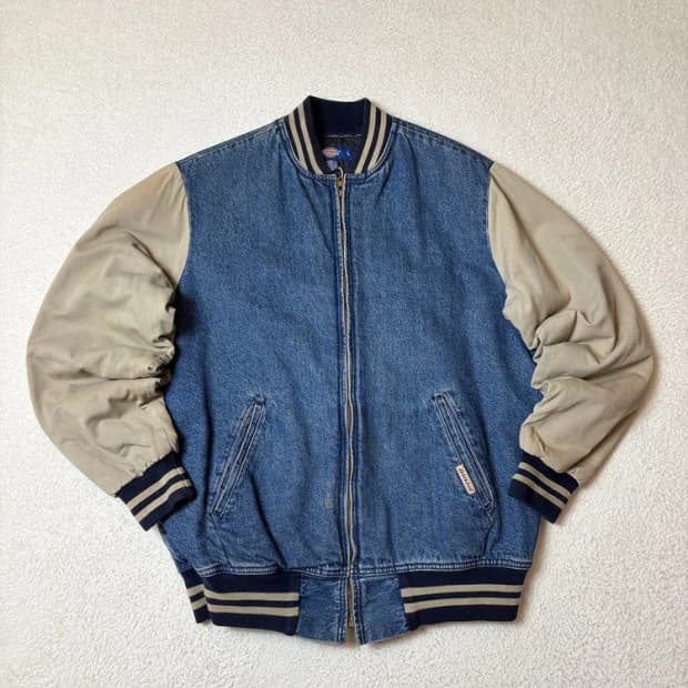 디키즈 90's Og 누빔 데님 바시티 워크 자켓 PN6538